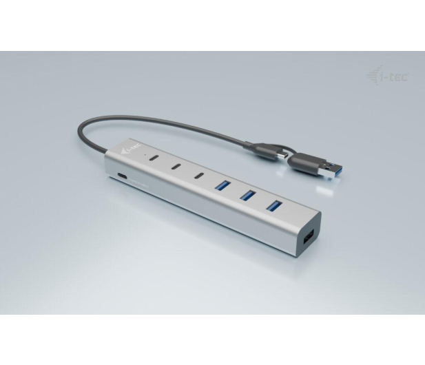 i-tec USB-C/USB-A Charging Metal HUB 7xPort FastCharge BC 1.2 30cm - 1349217 - zdjęcie 3